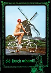 Alexander & Peter Dicampos, Phil Bloom in front of old Dutch windmill, 1967, poster