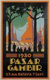 Frits van Bemmel, Pasar Gambir Batavia, 1930, poster