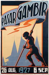 Frits van Bemmel, Pasar Gambir, 1927, poster