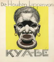 De Houten Lippen van Kya-Be by Jan Kotting, poster, sold Feb 2021