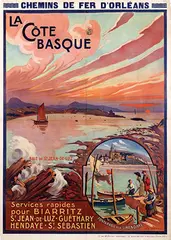 H.D. Nourae, La Côte Basque St. Jean, 1910, poster