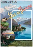 F. Hugo d' Alési, Lac de Thoune Chemin de fer P.L.M. Oberhofen et la Jungfrau, poster