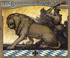 Erinnerung an die grosse Zeit by Carl A. Korthaus, 1918, poster, sold Feb 2021