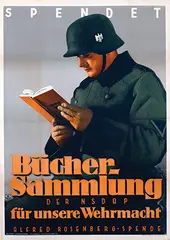 Schülz, Bücher Sammlung der NSDAP für unsere Wehrmacht, 1943, poster