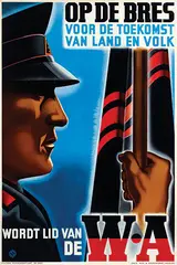 Monogram S, Wordt lid van de WA, 1943, poster