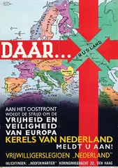 Studio Thon de Does, Daar... Rusland. Aan het Oostfront Kerels van Nederland meldt U aan!, 1942, poster