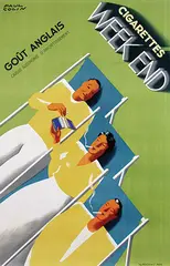Paul Colin, Cigarettes Week End, 1933, poster