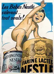 Les Bébés Nestlé by Charlie Garry, poster, sold Feb 2021