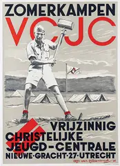 Otto van Tussenbroek, Zomerkampen VCJC Vrijzinnige Christelijke Jeugd-Centrale Utrecht, 1936, poster