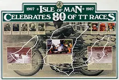 The Creative Studio Ltd., Isle of Man Celebrates 80 years of TT Races, 1987, poster