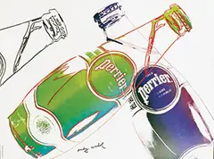 Perrier by Andy Warhol, 1983, offset lithograph in colors, sold Feb 2021