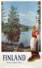 Fred Runeberg, Finland Welcomes you, poster