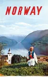 John Tedford, Norway (young woman at lake dressed in Norwegian costume ?bunad?), 1954, poster