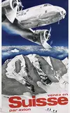 Herbert Matter, Swissair venez en Suisse par avion, 1981, poster