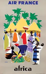 Jean Even, Air France africa, 1958, poster