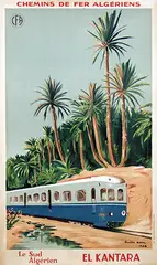 Emile Bou, Chemin de Fer Algériens El Kantara, 1948, poster