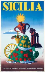 Vos vacances en Italie au bord des lacs by Mino Delle Site, 1953, poster, sold Feb 2021