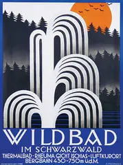 August Fischinger, Wildbad im Schwarzwald, poster