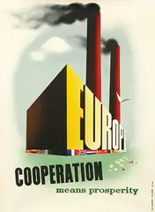 Louis Emmerick, Europa Cooperation means prosperity (ERP), poster