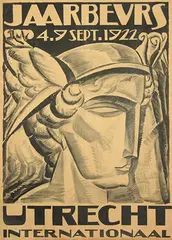 Leendert (Leo) Gestel, Jaarbeurs Utrecht Internationaal 4.9 sept., 1922, poster