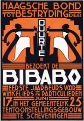 Monogram Lanen, Haagsche Bond tot Bestrijding van Duurte Bezoekt de BIBABO te Scheveningen, poster
