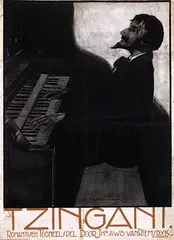 Raoul Hynckes, Tzingani Romantisch Tooneel door Jhr. A.W.G. van Riemsdyk, poster