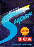 Ernst Insam, Super Shell mit ICA, 1957, poster