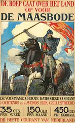 Fernand Toussaint, De Maasbode De voorname, groote katholieke courant, poster