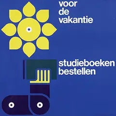 Ben Bos, voor de vakantie studieboeken bestellen, 1964, poster