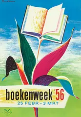 Fedde Weidema, boekenweek, 1956, poster