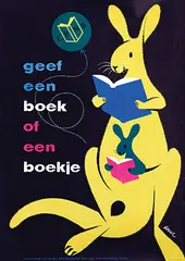 Gerard Douwe, geef een boek of een boekje, poster