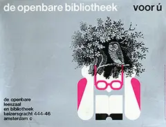 Harry N. Sierman, de openbare bibliotheek voor ú, 1968, poster