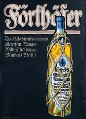 Lucian Bernhard, Förthöfer Qualitäts-Kornbranntwein, poster