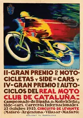 Josep Segrelles, II-Gran Premio de Moto Cataluña, 1925, poster