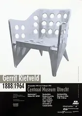 Bastiaan K. van Oudt, Centraal Museum Utrecht Gerrit Rietveld 1888-1994, 1992, poster
