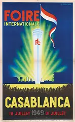 G. Debureau, Foire Internationale Casablanca (Morocco), 1949, poster