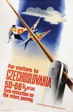 Henri Ch. Jonas, Czechoslovak State Railway For visitors to Czechoslovakia fare-reduction, 1938, poster