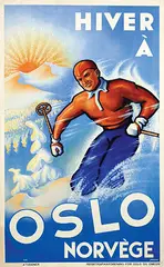Reidar Jordan, Hiver à Oslo Norvège, 1940, poster