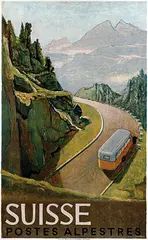 Victor Surbek, Suisse Postes Alpestres, 1946, poster