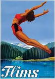 Jules Geiger, Flims Switzerland, 1938, poster