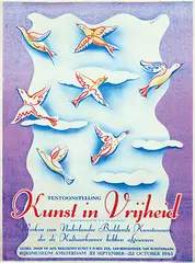 Willy Boers, Tentoonstelling Kunst in Vrijheid, 1945, poster