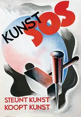 Kunst SOS steunt kunst koopt kunst by Fré J. Drost, 1935, poster, sold Jul 2020