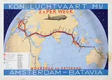 Hendrik Gerard de Smit, KLM Amsterdam-Batavia, 1935, poster