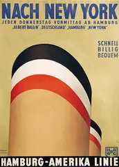 Theodore P. Etbauer, HAPAG Nach New York, poster