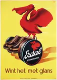 Harm Visser, Erdal Schoencrême Wint het met glans, 1950, poster