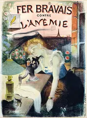 Adolph L. Willette, Fer Bravais contre L'Anémie, 1898, poster