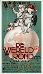 Wie gaat mee de Wereld Rond? Paleis voor Volksvlijt by Cornelis André Vlaanderen, poster, sold Jul 2020