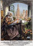 Alfred Ost, Stedelijk Museum Amsterdam Tentoonstelling van Belgische Kant en Kunstnaaldwerk, 1917, poster