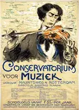 Alfred Ost, Conservatorium voor Muziek Mauritsweg 4, Rotterdam, 1917, poster