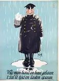 Henri C. Pieck, (Verkeerspolitie) Volg mijn hand en haar gebaren 't zal u tijd en lasten sparen (Amsterdam), 1923, poster
